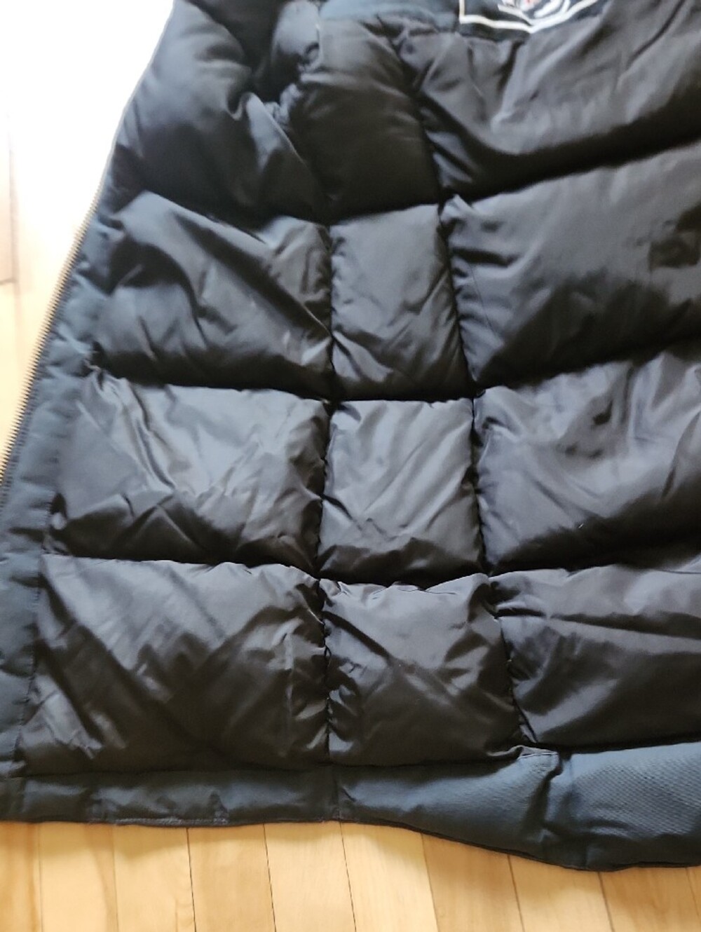 Moose Knuckles Navy Puffer Parka with Faux Fur Hood - Picture 15 of 16